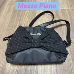 メゾピアノ＊黒リボン　ショルダーバック