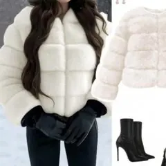 ファーコート ショート丈