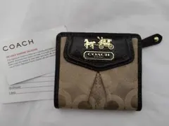 COACH コーチ 二つ折り財布 シグネチャー ラベンダー 4696