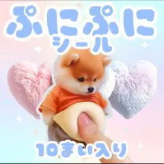 柴犬 ぷにぷにお腹立体シール 10枚セット