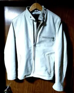 【Schott641】ホワイト ライダース 2wayライナー付き サイズ 38 Schott ショット USA LINE 641 ステアハイド シングルライダース