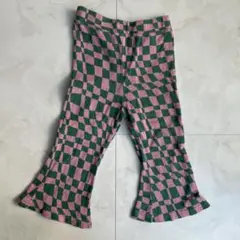 マーキーズ　MARKEY'S チェック柄フレアパンツ 95サイズ