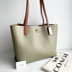 コーチ COACH トートバッグ ウィロウ トート くすみカラー ほぼ新品