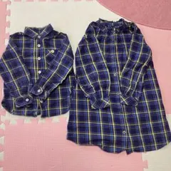 Noeil チェック柄 長袖シャツ 110と120