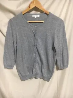 KUMIKYOKU 組曲　ニット　コットン　カーディガン 7分丈　Uネック　２号
