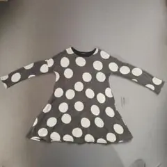 Caldiaドット柄長袖ワンピース 130cm