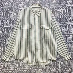 リーバイス SILVER LABEL 長袖 ストライプ シャツ XL白 グレー