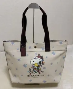 【COACH×PEANUTS】 コラボ　トートキャンバス バッグ　スヌーピー