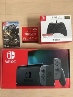Nintendo Switch 本体 グレー モンスターハンターライズ他