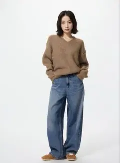 バギーカーブジーンズ 丈短め 67BLUE サイズ21