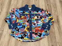 mikihouse DOUBLE.B 総柄 長袖シャツ 90