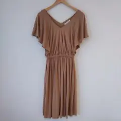 ★【古着】K*(ケーアスタリスク)　ワンピース　ベージュ　Fサイズ