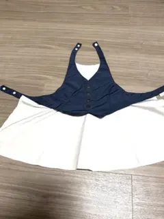 【新品未使用】MARLMARL / お食事エプロン ギャルソン ネイビー