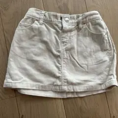 GU ベージュ コーデュロイ スカート 120
