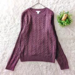 H&M BASIC ケーブル編みニット セーター　長袖 XS 秋冬　プルオーバー