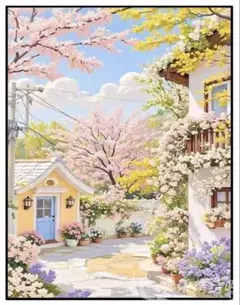 花畑の丘 水彩画風 風景AIアート 癒しの絶景 A4サイズ額縁無し - メルカリ