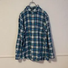 【美品】UNIQLO フランネルシャツ XL チェック柄 長袖 メンズ 古着