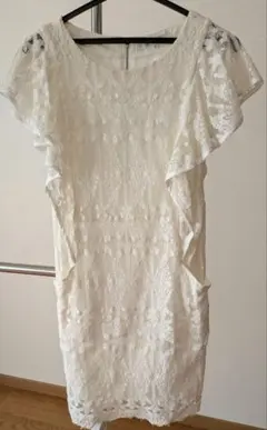 MERCURYDUO レースフリルひざ丈ワンピース F