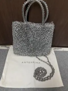 美品✨アンテプリマ ミディアム 人気色 シルバー チェーン 2way