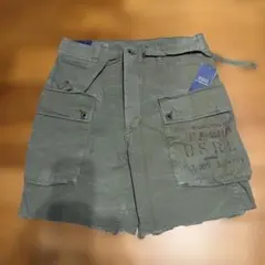 新品 POLOオリーブグリーン カーゴショートパンツ