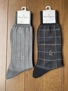 Munsingwear ソックス 2足セット〈白ダグ〉