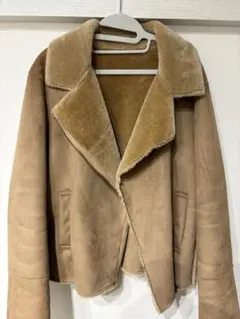 ozoc ムートンコートジャケット　フェイク