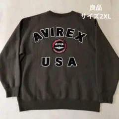 アヴィレックス　スウェット　トレーナー　アヴィシティ　オリーブ　2XL