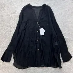 新品タグ付き✨コラージュ 2WAYヴィンテージライクシアーシャツ WEB限定 黒のサムネイル