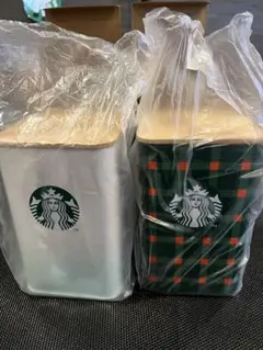【新品未使用】スターバックス ホリデー キャニスター缶 非売品 2個