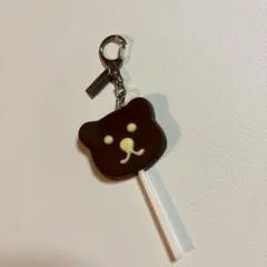 元祖食品サンプル屋　チョコレートキーリング　くまチョコ棒付き　食品サンプル