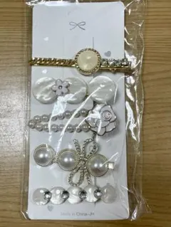 BEAUTY PLAYER ヘアクリップ　ヘアピン　パール　5点セット