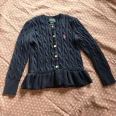 POLO RALPH LAUREN ネイビー カーディガン 3/3T　美品