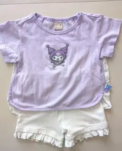 プティマイン クロミ半袖Tシャツ ショートパンツ コーデセット 女の子 80