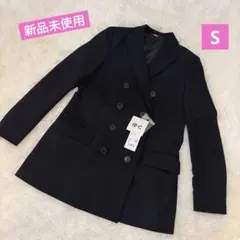 新品未使用　UNIQLO ブラック ダブルブレスト ジャケット S