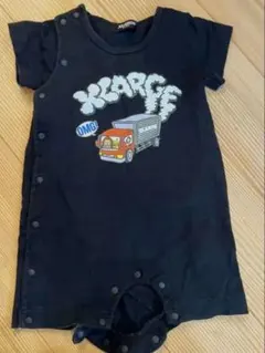 XLARGE 黒色ロンパース トラックデザイン　エクストララージキッズ