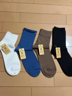 新品　未使用　靴下屋　タビオ　ソックス　4個　セット シンプル　コットン　日本製