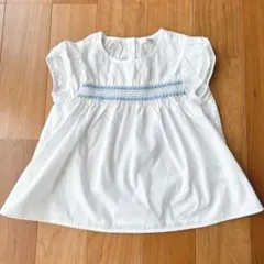 【新品未使用】タグなし　ships スモッキングブラウス　白