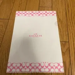 COACH クリアファイル ピンク シグネチャー　コーチのサムネイル