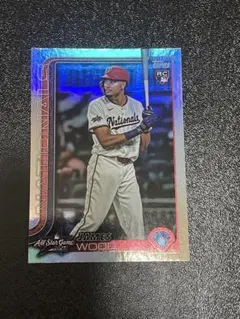 2025 topps JAMES WOOD ルーキー レリックカード RC - メルカリ