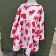 OLD NAVY 2T 90cm ハート ワンピース