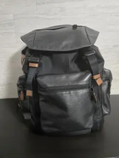 COACH レンジャー バックパック カモフラ ダブルポケット PVC レザー 