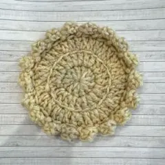 ぽこぽこインテリアマット　小物置き　イエロー　ハンドメイド