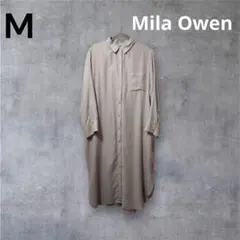 Mila Owen ミラオーウェン シャツワンピース 長袖 ロング丈 シンプル
