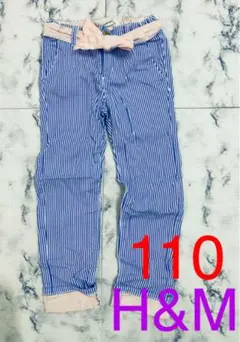 H&M 110 120 パンツ ストライプ リボン ドット
