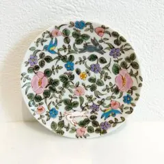 【 九谷焼 九谷アート 豆皿 花とうさぎ（川合孝知監修） 】のサムネイル