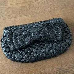 ZARA ザラ　カゴバッグ　クラッチ　ポーチ　リボン