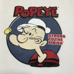 POPEYE ポパイ　Tシャツ　リンガー　半袖　M　白×黒　キャラクター　アニメのサムネイル
