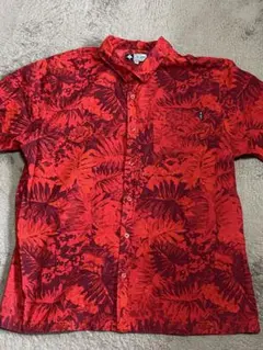LRG 花柄 半袖シャツ 2X-LARGE 赤のサムネイル