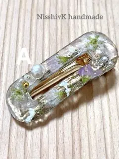 一点もの 桜 レジン ヘアクリップ 春限定 透明感 淡水パール ハンドメイド　A