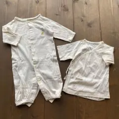 オーガニックコットン　2ウェイオールと短肌着セット